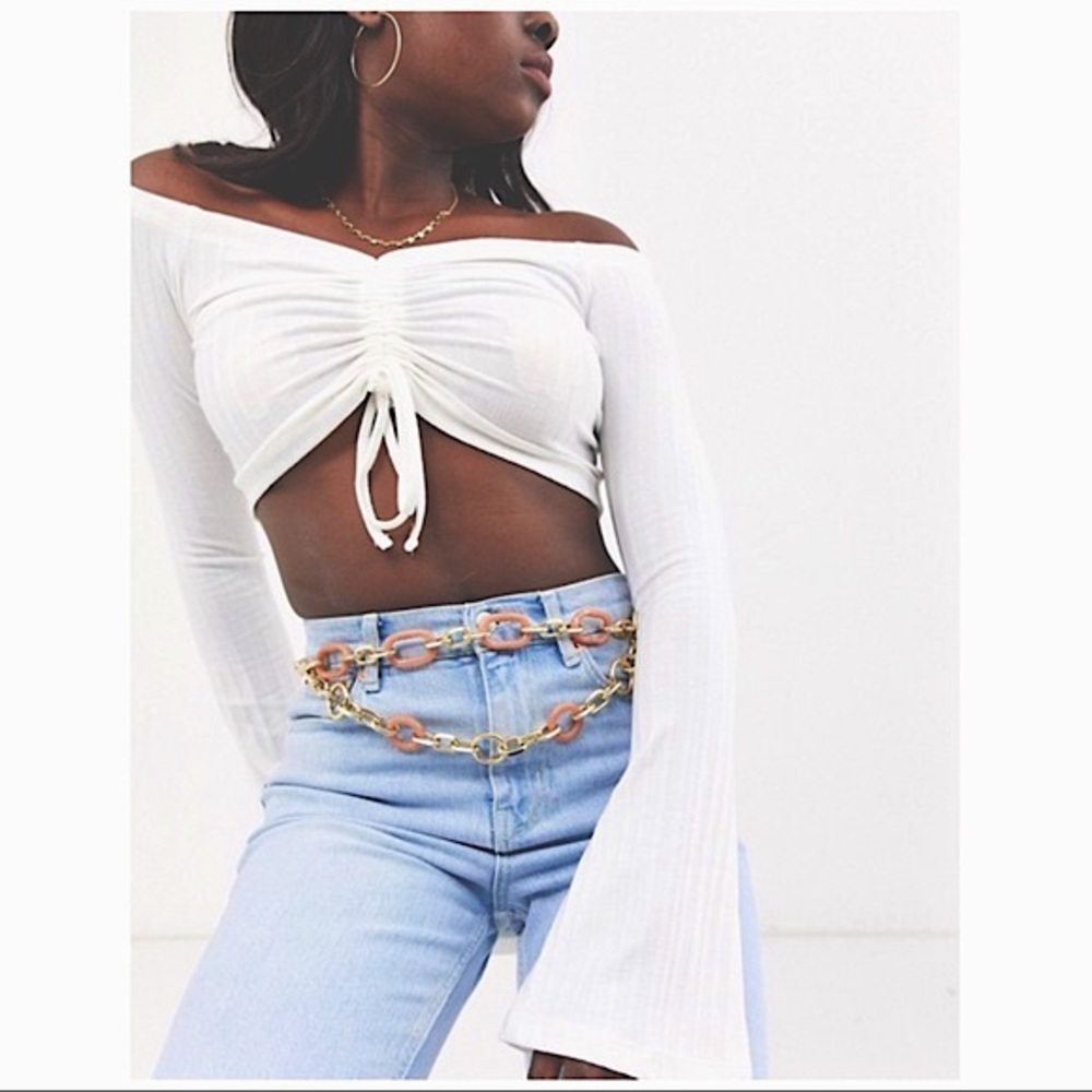 ASOS | ENAMEL GOLD CHAIN BELT 90s Y2K